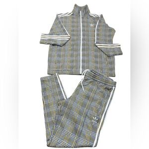 adidas original men Plaid  Set - Blue and Yellow